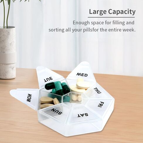 Pill Organizer, 3 Pack Pill Box, Small Pill Case,Medicine Pill Organizer 1 Time a Day, Weekly Pill Organizer, Pill Container, Pill Holder, Daily Pill Organizer Travel Pill Organizer 7 Day(Purple) in Saudi Arabia