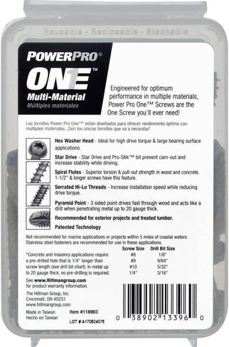 Hillman POWERPRO ONE 1/4 in. x 1-3/4 in. L Star Hex Washer Head Bronze Steel Multi-Material Screw in Saudi Arabia