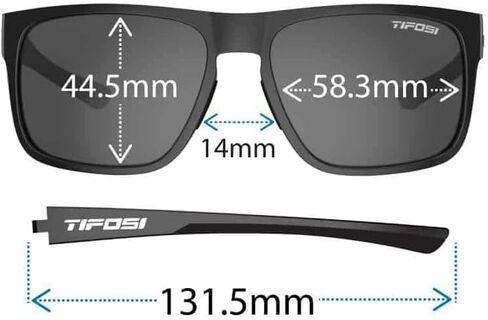 Tifosi Optics Swick Sunglasses Bundle with Case and Eyewear Straps (Onyx Blue Fade/Sky Blue Mirror) in Saudi Arabia