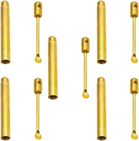5Pcs Gold Men Metal Keychain Shape Gold Multifunction Earpick Earwax Cleaner Spoon Folding Ear Pick Spoon Earwax Removal， Watch Accessories in Saudi Arabia
