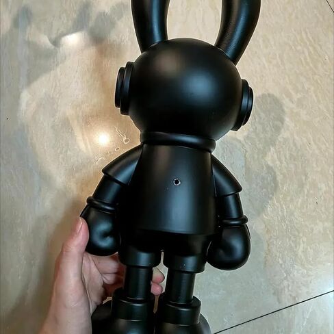 Y2k Cyberpunk Sculpture Cartoon Animal Action Figure Interstellar Robot Rabbit Model Statue 13.78'' Large Black Tabletop Ornaments Porch Bedroom Living Room Home Decor in Saudi Arabia