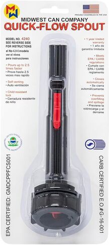طقم فوهة علبة الوقود من Stens 765-510، معتمد من CARB، معدل تدفق سريع، توقف تلقائي، مانع للتسرب، 3 ارتفاع، 3 عرض، 10 عمق in Saudi Arabia