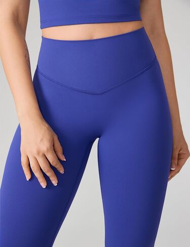 Hugcurve No Front Seam High Waisted Workout Leggings for Women Buttery Soft Yoga Pants Gym Athletic Tights - 25'' in Saudi Arabia