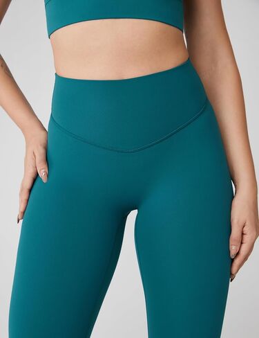 Hugcurve No Front Seam High Waisted Workout Leggings for Women Buttery Soft Yoga Pants Gym Athletic Tights - 25'' in Saudi Arabia