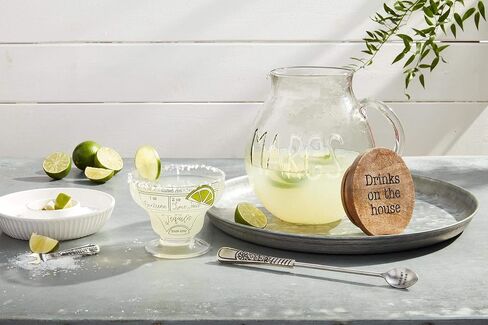 Mud Pie Lime and Salt Rimmer Margarita Set, Round, White in Saudi Arabia