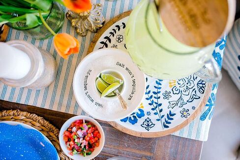 Mud Pie Lime and Salt Rimmer Margarita Set, Round, White in Saudi Arabia