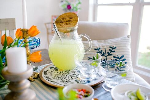 Mud Pie Lime and Salt Rimmer Margarita Set, Round, White in Saudi Arabia