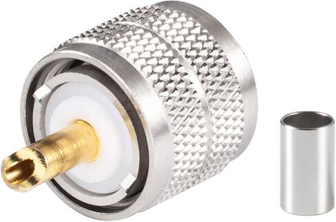 （Pack of 10）BNC Male Q9 Plug Crimp for RG8X RG-8X LMR240 Cable Straight RF Coaxial Adapter Connector, Eifagur in Kuwait