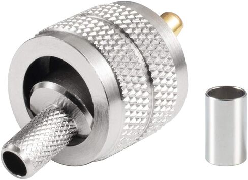 （Pack of 10）BNC Male Q9 Plug Crimp for RG8X RG-8X LMR240 Cable Straight RF Coaxial Adapter Connector, Eifagur in Kuwait