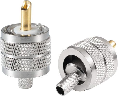 （Pack of 10）BNC Male Q9 Plug Crimp for RG8X RG-8X LMR240 Cable Straight RF Coaxial Adapter Connector, Eifagur in Kuwait