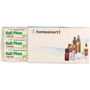 Kali Phosphorus Homeopathy Pellets (Pills) in 6C Potency, Pack of 3