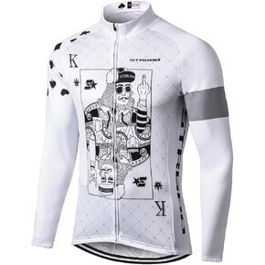 MR Strgao Men's Cycling Winter Thermal Jacket Windproof Long Sleeves Bike Jersey Bicycle Coat Size L