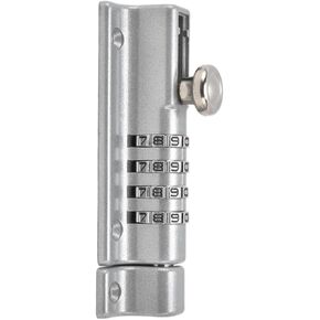 Garosa Door Lock Combination Locking Bolt 4 Digit Password Lock Sliding Bolt Lock Rust Resistant Anti Theft Security Lock Security Gate Lock for Home Garages Farm (Silver Bolt