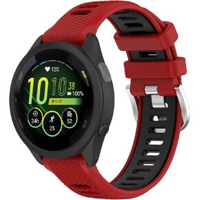 Compatible with Garmin Forerunner 245/645 Watch Band/645/245 Music Band 20mm Replacement Silicone Watch Bands Wrist Strap Sport Wristbands Vivoavtive 3/Venu/Venu SQ/Garminmove Luxe for Men Women