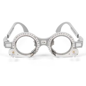 Optical Trial Lens Frame Fixed PD 64mm Optometry Frame with Adjustable Temple Arms - Suitable for Optometrists