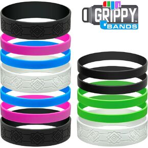 Candy Bands Water Bottle Grip - 12-Band Bottle Accessory Kit - Superior Grip & Protection - Your Own Style - Size: Regular