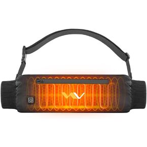 Heated Hand Warmer Pouch with Adjustable Belt, USB Powered Electric Heating Muff with 3-Temperature Settings for Instant Warmth, Weatherproof, Zipped Pocket. Power Bank not Included