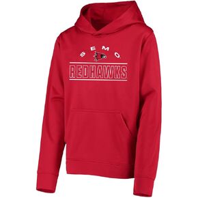 Outerstuff Southeast Missouri State Redhawks Youth Size Team Logo Performance Pullover Fleece Hoodie (Red, Youth Large-14/16)