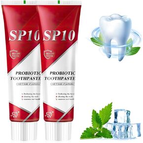 2Pcs Probiotic Sp-10 Toothpaste, Sp-10 Ultra Whitening Toothpaste,Sp-10 Probiotics Whitening Toothpaste,SP10 Probiotic Stain Removal Toothpaste, Deep Cleaning Care Toothpaste, Fresh Breath