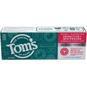 Tom's of Maine Sensitive + Whitening Fluoride-Free Toothpaste, 4.0oz