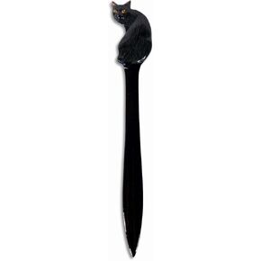 LX Hand Painted Black Cat Letter Opener