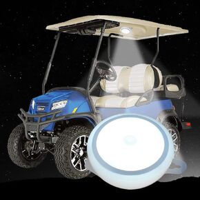 Golf Cart Roof Touch LED Light， HKOO Golf Cart Roof Touch LED Light Fit for Club Car EZGO Yamaha UTV, Lighting USB Rechargeable LED Touch Roof Light with Timer （Golf Cart Dome Light）