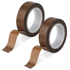 2 Rolls 0.51inx32.81ft Low Friction Tapes, Abrasion Squeak Resistant Drawer Slide Glide Tape PTFE Surface Protection Tape for Wood Drawer Cabinet Curtain Furniture (Brown)