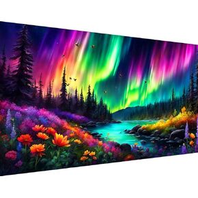 Flower Cat Diamond Painting Kits,5D Diamond Painting Kits for Adults,DIY Diamond Painting Diamond Art,Round Full Drill Diamond Art Kits gem art Crafts for Home Decor Gift-12x16in