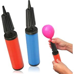 ArtCreativity Balloon Pump Air Inflator Set - Pack of 2 - Portable Balloon Air Inflators, Heavy-Duty Plastic, Manual Balloon Pumps for Wedding and Birthday Parties, Assorted Colors, 11.5 Inch