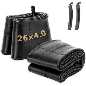 2-Pack 26×4.0 Fat Tire Bike Tubes - Heavy Duty Bike Tube with Schrader Valve 32mm Compatible with 26×4.0-5.0 E-Bike and Mountain Bicycle