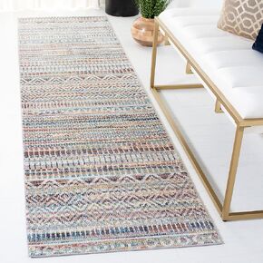 SAFAVIEH Crystal Collection Runner Rug - 2'4" x 9', Rust & Gold, Boho Distressed Design, Non-Shedding & Easy Care, Ideal for High Traffic Areas in Living Room, Bedroom (CRS736P)