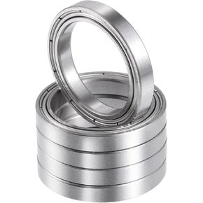 ACROPIX 6704ZZ Bearings Double Shielded Pre-Lubricated Deep Groove Ball Bearings 20x27x4mm Silver Tone - Pack of 5