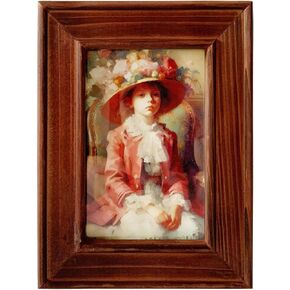 4x6 Picture Frame, Rustic Photo Frame Made of Solid Wood High Definition Glass, Vintage Distressed Photo Frame for Tabletop Display and Wall Mounting
