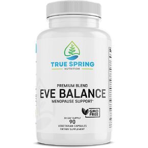 Eve Balance Menopause Support - Complete Supplement for Women’s Total Menopause Relief, Hot Flashes, Joint Pain, and More - Premium Blend with Prebiotics & Probiotics