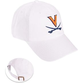 Desert Cactus University of Virginia Baseball Hat Cavaliers UVA Wahoos Brimmed Embroirderd Hats Cap Adjustable Cloth Strap Adult (Style F1) White