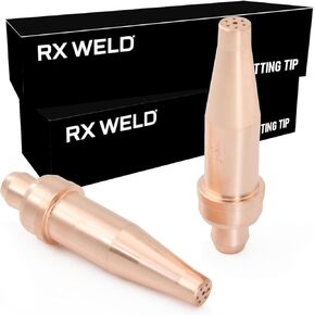 RX WELD 0-3-101 Acetylene Cutting Torch Tips, Fit V-Style Light/Medium Duty Torch - Pack of 2 (0-3-10)