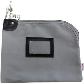 Lockable Security Bag Combination Keyed Lock Canvas (Gray Blue)