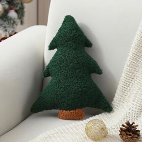Christmas Pillows,Christmas Tree Pillow Set of 2 Cute Xmas Tree Shaped Plush Pillow Stuffed Christmas Decor for Party Home Sofa Cushion Bed Decorations(12.2 Inch) WL-006B