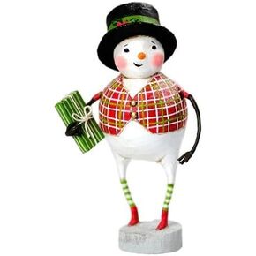 ESC and Company Lori Mitchell Christmas Willy Winter Snowman Figurine, 7.25 Inches Tall, Multicolor