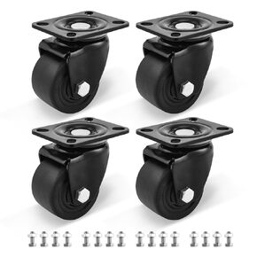 HOD 3 Inch Caster Wheels Set of 4, Heavy Duty Casters 4410 LBS, Low Gravity Center Casters Industrial Casters 360° Swivel Casters for Furniture, Workbench