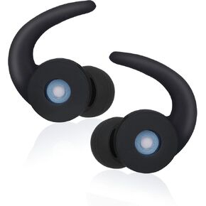 Waterproof Ear Plugs for Swimming, Noise Reduction, Sleeping - Reusable Soft Silicone Ear Plugs for Concerts, Pool, Shower, Travel, Study, NRR 35dB Ear Protection, Case and 6 Ear Tips in S/M/L