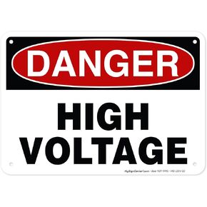 Danger High Voltage Sign, 10x14 Inches, Rust Free .040 Aluminum, Fade Resistant, Made in USA by My Sign Center