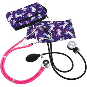 Prestige Medical Aneroid Sphygmomanometer/Sprague-Rappaport Kit, Unicorns Violet