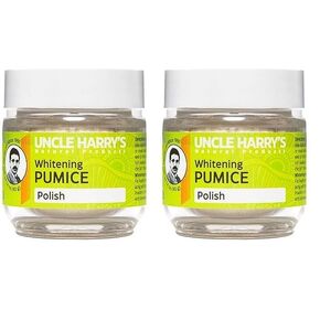 Uncle Harry’s Natural Products Whitening Toothpaste Polish, Alkalizing Antiseptic Tooth Polisher with Pumice and Bentonite Clay, Pure Plant Essences, Fluoride Free and Vegan, 1.25 Ounce Glass Jar