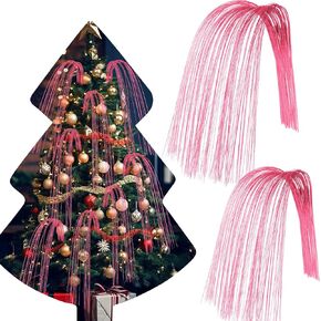 30 Pcs Long Glitter Firework Spray Picks 35.5Inch Soft Christmas Curly Willow Sparkle Pine Sticks Dazzling Xmas Tree Ornaments for Mantel Fireplace Door Tree Winter Wreath Home Vase Decor(Snowy White)