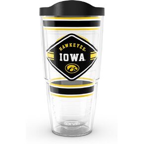 Tervis Iowa Hawkeyes - أول سلسلة مصنوعة في الولايات المتحدة الأمريكية كوب سفر معزول بجدار مزدوج يحافظ على المشروبات باردة وساخنة، 24oz، كلاسيكي