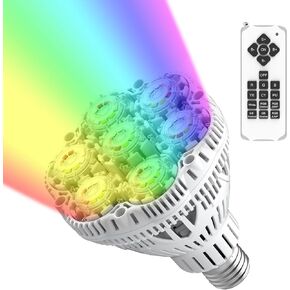 SANSI RGB LED Color Changing Light Bulb,1800lm 120W Equivalent Smart Light Bulb with Remote Control,10 Color Choices, Timing, Dimmable, A21 18W E26 RGB LED Light Bulb