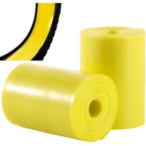 2 Rolls Fat Bike Tire Liners, Road Bike Tire Liner, Bicycle Tube Flat Protector, Mountain Bike Inner Tube Liner, Puncture Proof TPU Tire Liner Fits 20-29" x 4-5", Protect from Nails, Glass (Yellow)