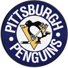FANMATS 10432 Pittsburgh Penguins All-Star Rug - 34 in. x 42.5 in. Sports Fan Area Rug, Home Decor Rug and Tailgating Mat
