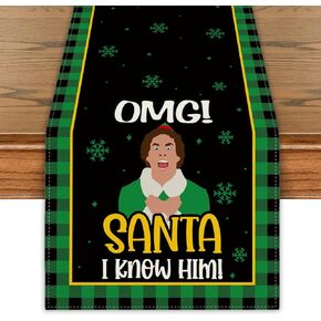 Christmas Vacation Table Runner Funny Christmas Table Cover Griswold Family Cousin Eddie Christmas Decor New Year Xmas Decor Christmas Vacation Decorations for Home Party